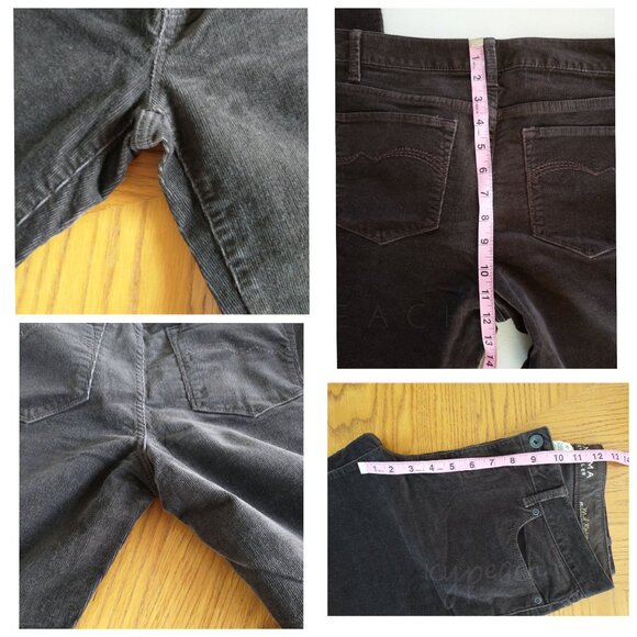 Sonoma Corduroy Pants Sz 8 Petite Brown Mid Rise Demi Bootcut Classic Equestrian - Picture 8 of 14